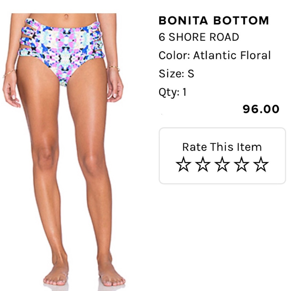 6 shore road Bonita bikini bottom high waist small